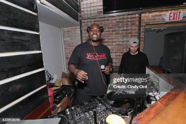 Dat Dude Marcellus Wiley attends the Thuzio Executive Club and Rosenhaus Sports Representation Party at Clutch Bar during Super Bowl Weekend, on...