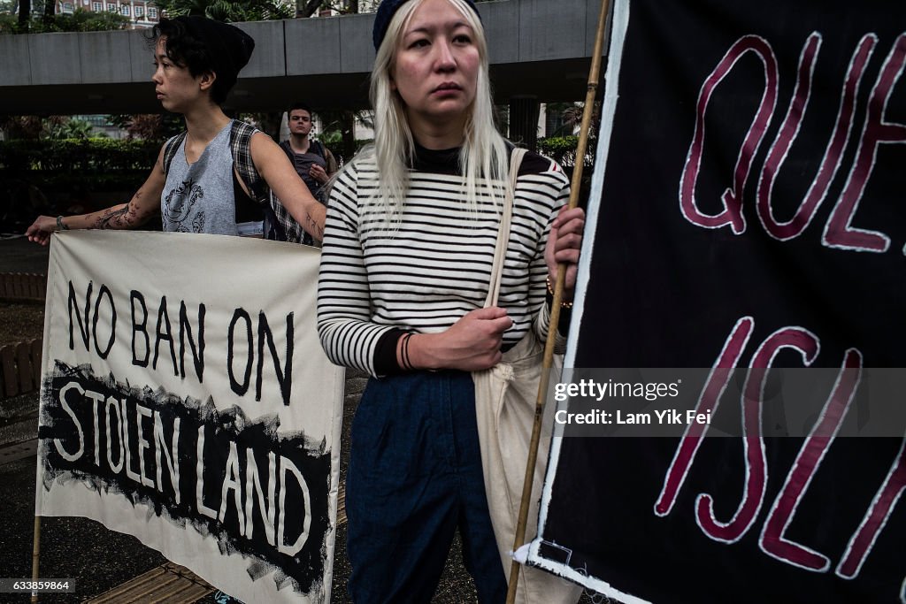 Hong Kongers Protest Against Trump's Immigration Ban