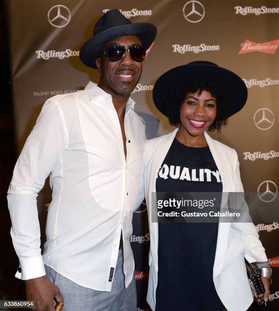 Comedian/actor J. B. Smoove and singer Shahidah Omar at the Rolling Stone Live: Houston presented by Budweiser and Mercedes-Benz on February 4, 2017...