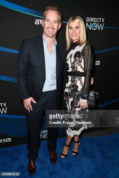 Personalities Joe Buck and Michelle Beisner attend the 2017 DIRECTV NOW Super Saturday Night Concert at Club Nomadic on February 4, 2017 in Houston,...