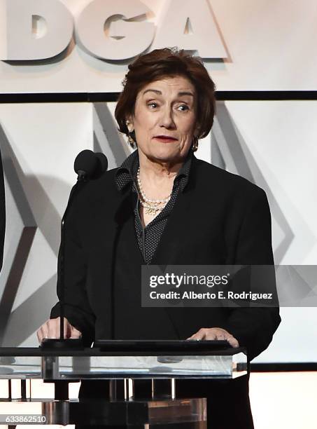 Director Martha Coolidge speaks onstage during the 69th Annual Directors Guild of America Awards at The Beverly Hilton Hotel on February 4, 2017 in...