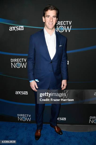Player Eli Manning attends the 2017 DIRECTV NOW Super Saturday Night Concert at Club Nomadic on February 4, 2017 in Houston, Texas.
