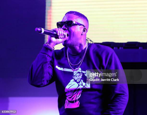 Rapper Nas performs at the Rolling Stone Live: Houston presented by Budweiser and Mercedes-Benz on February 4, 2017 in Houston, Texas. Produced in...
