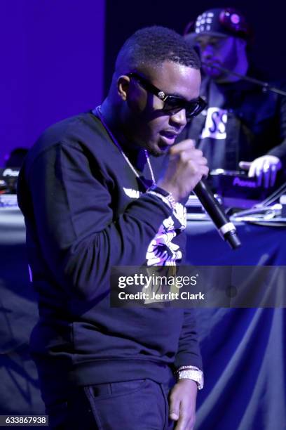 Rapper Nas performs at the Rolling Stone Live: Houston presented by Budweiser and Mercedes-Benz on February 4, 2017 in Houston, Texas. Produced in...