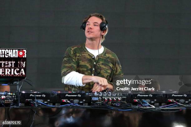 Producer Diplo performs at the Rolling Stone Live: Houston presented by Budweiser and Mercedes-Benz on February 4, 2017 in Houston, Texas. Produced...