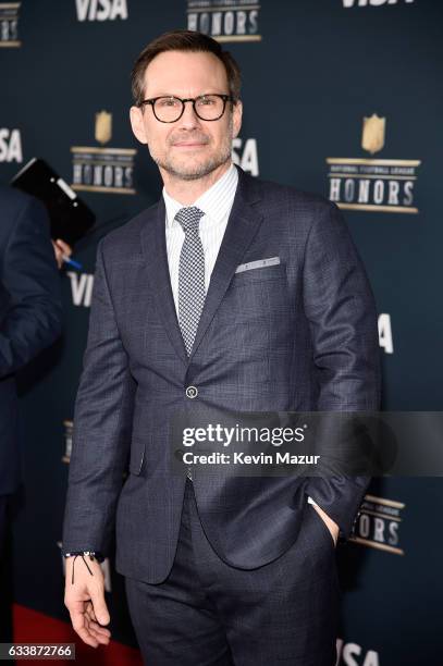 Actor Christian Slater attends 6th Annual NFL Honors at Wortham Theater Center on February 4, 2017 in Houston, Texas.