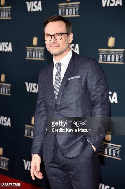 Actor Christian Slater attends 6th Annual NFL Honors at Wortham Theater Center on February 4, 2017 in Houston, Texas.