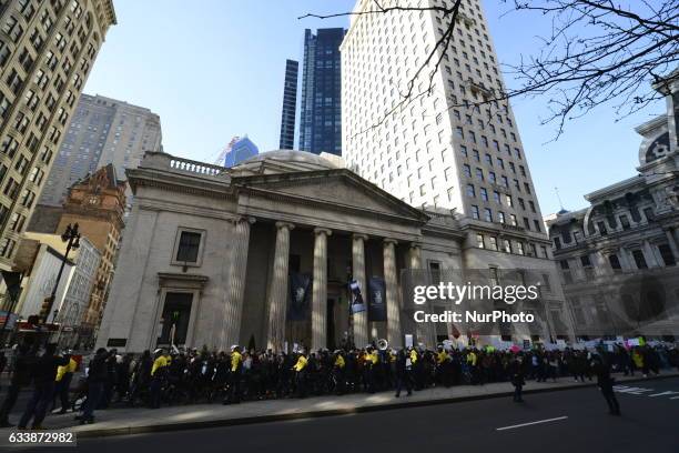 In protest of the Donald Trump Presidency an estimated 5.000 participate in the March for Humanity, in Philadelphia, PA, on February 4th, 2017.