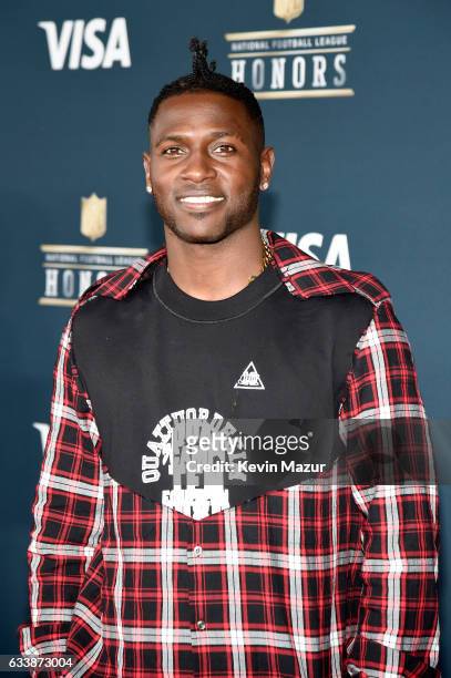 Player Antonio Brown attends 6th Annual NFL Honors at Wortham Theater Center on February 4, 2017 in Houston, Texas.