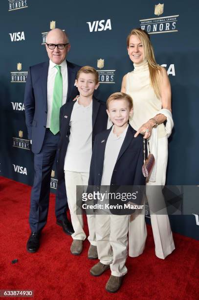 Owner of the New York Jets Woody Johnson and Suzanne Ircha attend the 6th Annual NFL Honors at Wortham Theater Center on February 4, 2017 in Houston,...