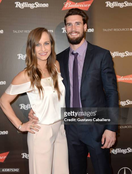 Jacqueline Davis and MLB player David Dahl at the Rolling Stone Live: Houston presented by Budweiser and Mercedes-Benz on February 4, 2017 in...