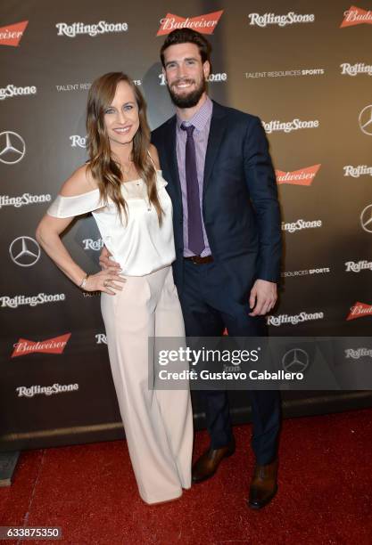 Jacqueline Davis and MLB player David Dahl at the Rolling Stone Live: Houston presented by Budweiser and Mercedes-Benz on February 4, 2017 in...