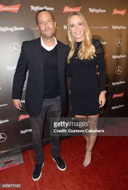 Co-owner Talent Resources Sports David Spencer and Tennis player Caroline Wozniacki at the Rolling Stone Live: Houston presented by Budweiser and...