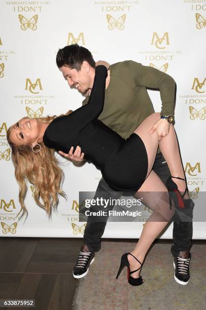 Mariah Carey and Bryan Tanaka attend a private party at Catch for Mariah Carey's New Single "I Don't" ft YG at Catch LA on February 4, 2017 in West...