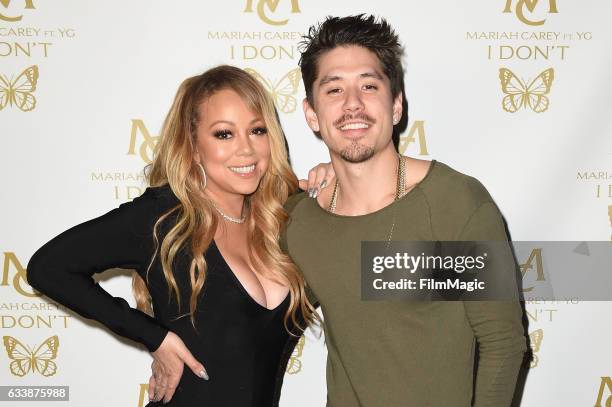 Mariah Carey and Bryan Tanaka attend a private party at Catch for Mariah Carey's New Single "I Don't" ft YG at Catch LA on February 4, 2017 in West...