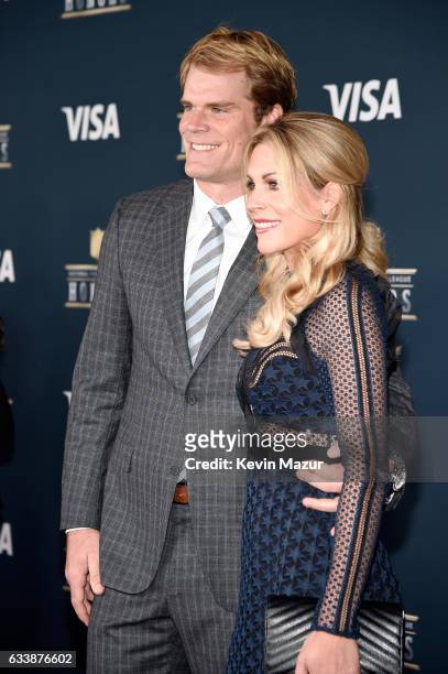 Player Greg Olsen and Kara Dooley attend 6th Annual NFL Honors at Wortham Theater Center on February 4, 2017 in Houston, Texas.