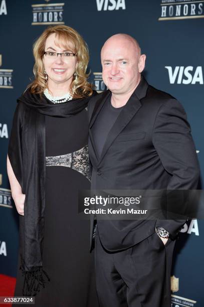 Politician Gabrielle Giffords and astronaut Scott Kelly attend 6th Annual NFL Honors at Wortham Theater Center on February 4, 2017 in Houston, Texas.