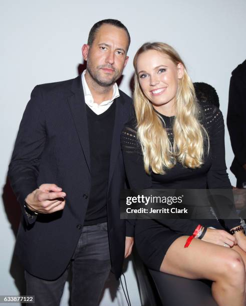 Co-owner Talent Resources Sports David Spencer and tennis player Caroline Wozniacki at the Rolling Stone Live: Houston presented by Budweiser and...