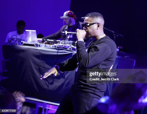 Rapper Nas performs at the Rolling Stone Live: Houston presented by Budweiser and Mercedes-Benz on February 4, 2017 in Houston, Texas. Produced in...