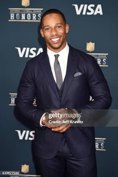 Player Victor Cruz attends 6th Annual NFL Honors at Wortham Theater Center on February 4, 2017 in Houston, Texas.