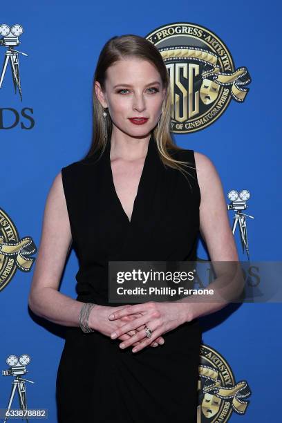 Actress Rachel Nichols attends the 31st Annual American Society of Cinematographers Awards at The Ray Dolby Ballroom at Hollywood & Highland Center...