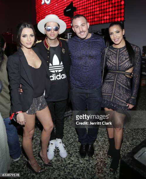 Personality Andi Dorfman, DJ Cassidy, internet personality Micah Jesse, and TV personality Julissa Bermudez at the Rolling Stone Live: Houston...