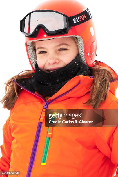 Princess Sofia of Spain enjoy a short private skiing break on February 5, 2017 in Jaca, Spain.
