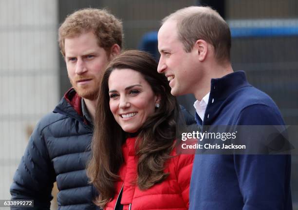 Prince William, Duke of Cambridge and Catherine, Duchess of Cambridge and Prince Harry join Team Heads Together at a London Marathon Training Day at...