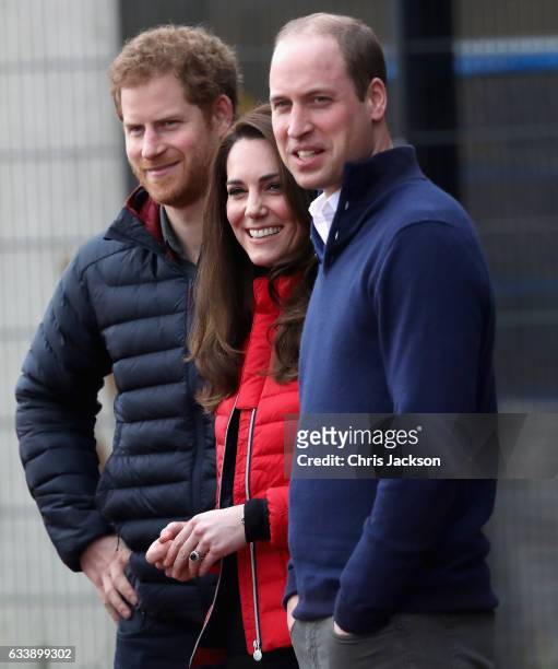 Prince William, Duke of Cambridge and Catherine, Duchess of Cambridge and Prince Harry join Team Heads Together at a London Marathon Training Day at...