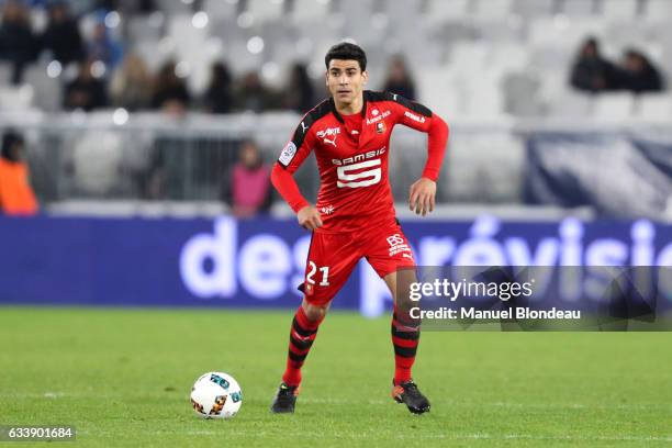 Benjamin Andre of Rennes during the Ligue 1 match between Girondins de Bordeaux and Stade Rennais Rennes at Nouveau Stade de Bordeaux on February 4,...