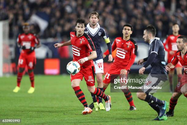 Yoann Gourcuff of Rennes during the Ligue 1 match between Girondins de Bordeaux and Stade Rennais Rennes at Nouveau Stade de Bordeaux on February 4,...