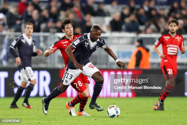 Younousse Sankhare of Bordeaux during the Ligue 1 match between Girondins de Bordeaux and Stade Rennais Rennes at Nouveau Stade de Bordeaux on...
