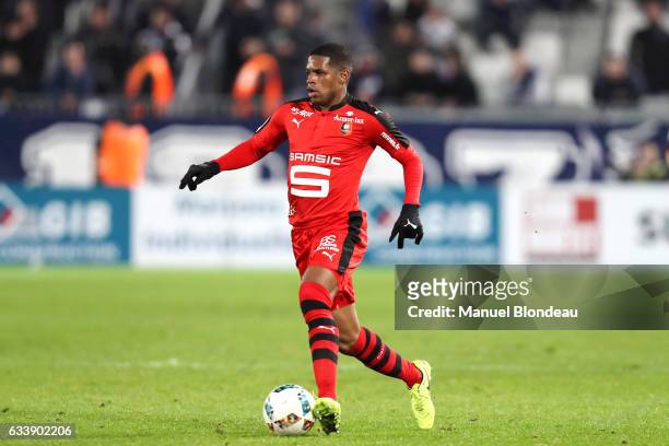 Ludovic Baal of Rennes during the Ligue 1 match between Girondins de Bordeaux and Stade Rennais Rennes at Nouveau Stade de Bordeaux on February 4,...