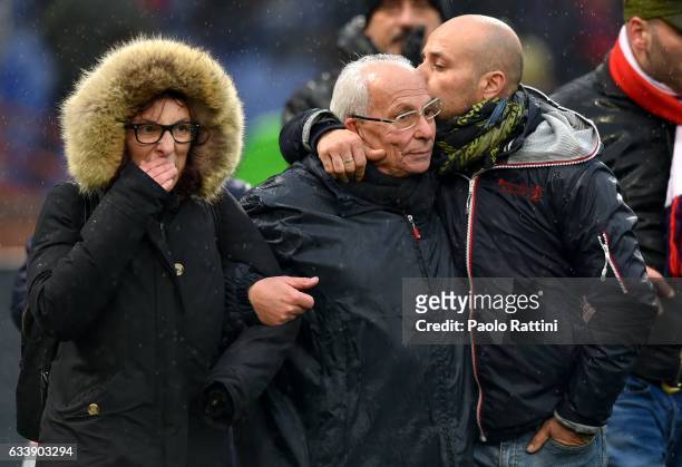 Cosimo Spagnolo , father of Vincenzo , before the Serie A match between Genoa CFC and US Sassuolo at Stadio Luigi Ferraris on February 5, 2017 in...