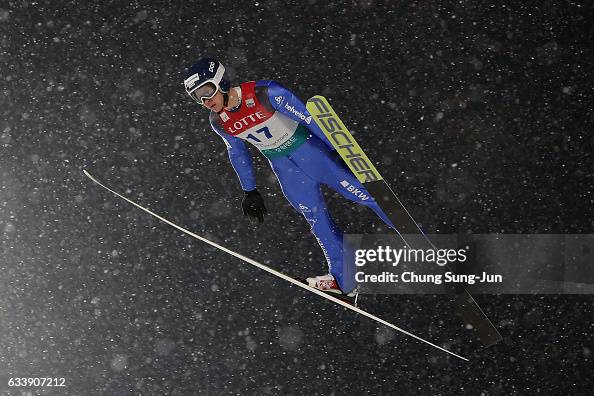 Tim Hug Tim Hug of Swiss competes in the Individual Gundersen LH 10km during ...