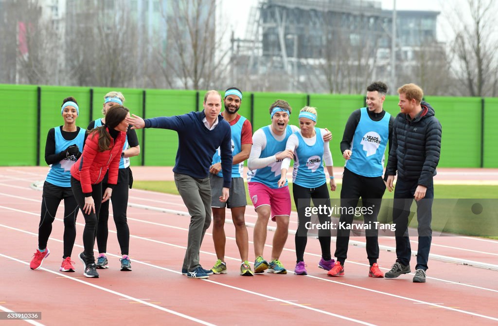 The Duke & Duchess Of Cambridge And Prince Harry Join Team Heads Together At A London Marathon Training Day