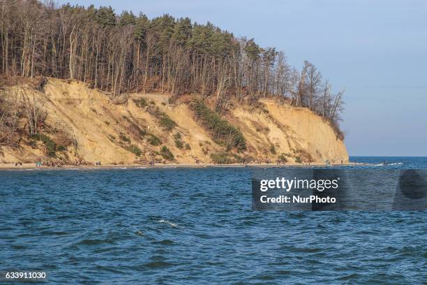 Orlowski Cliff is seen on 5 February 2017 in Gdynia, Poland .