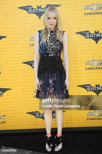 Actress Riki Lindhome attends the Premiere of Warner Bros. Pictures' "The LEGO Batman Movie" at the Regency Village Theatre on February 4, 2017 in...