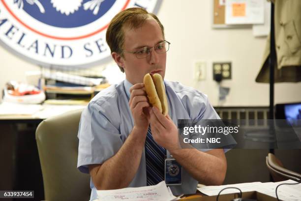 Kristen Stewart" Episode 1717 -- Pictured: Beck Bennett during the "Welcome Video" sketch on February 3, 2017 --