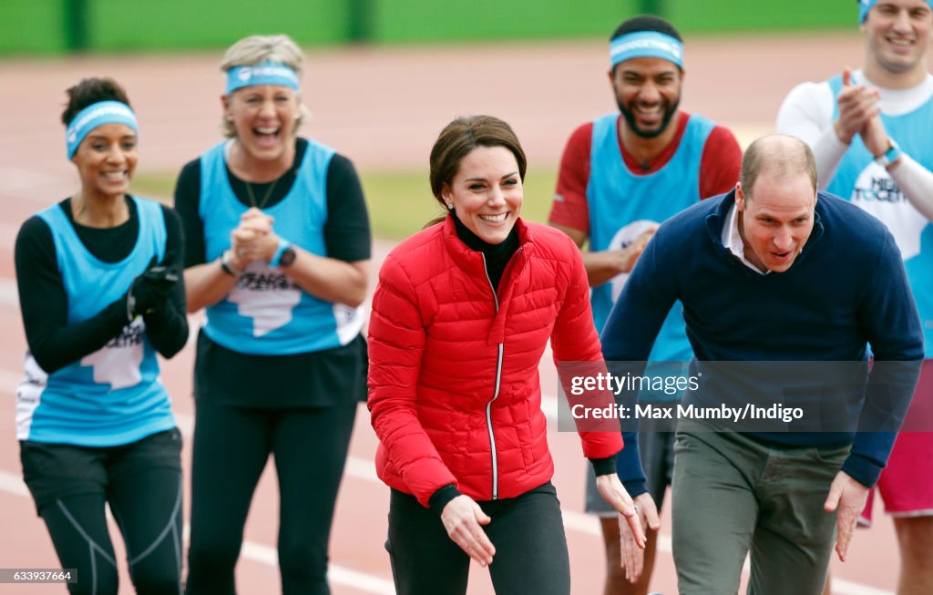 The Duke & Duchess Of Cambridge And Prince Harry Join Team Heads Together At A London Marathon Training Day