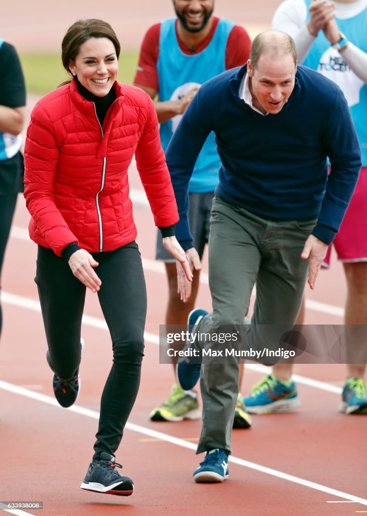 The Duke & Duchess Of Cambridge And Prince Harry Join Team Heads Together At A London Marathon Training Day