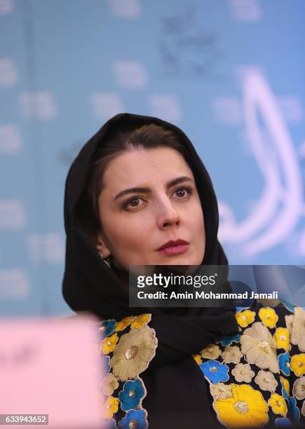 Actress Leila Hatami attend a press conference during the 35th Fajr Film Festival on February 5, 2017 in Tehran, Iran.
