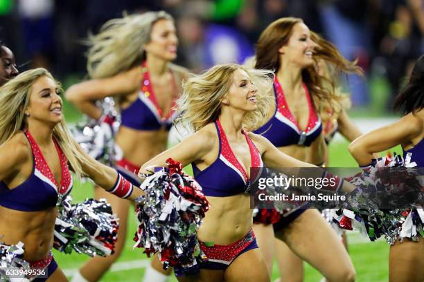 Cheerleaders perform during Super Bowl 51 at NRG Stadium on February 5, 2017 in Houston, Texas.