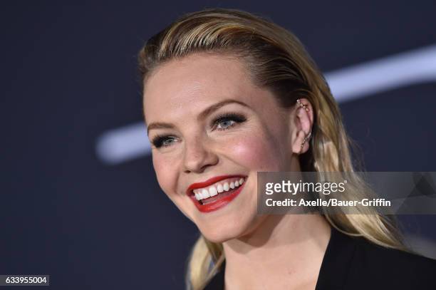 Actress Eloise Mumford arrives at the premiere of Universal Pictures' 'Fifty Shades Darker' at The Theatre at Ace Hotel on February 2, 2017 in Los...