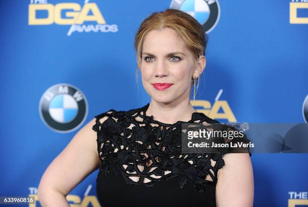 Actress Anna Chlumsky attends the 69th annual Directors Guild of America Awards at The Beverly Hilton Hotel on February 4, 2017 in Beverly Hills,...