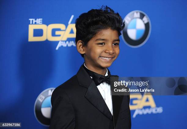 Actor Sunny Pawar attends the 69th annual Directors Guild of America Awards at The Beverly Hilton Hotel on February 4, 2017 in Beverly Hills,...