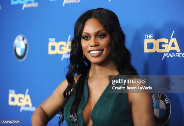 Actress Laverne Cox attends the 69th annual Directors Guild of America Awards at The Beverly Hilton Hotel on February 4, 2017 in Beverly Hills,...