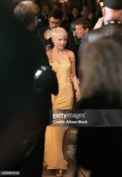 Actress Michelle Williams attends the Cinema Vanguard Award during the 32nd Santa Barbara International Film Festival at the Arlington Theatre on...