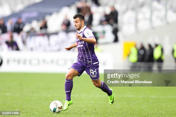 Corentin Jean of Toulouse during the Ligue 1 match between Toulouse Fc and Angers Sco at Stadium Municipal on February 5, 2017 in Toulouse, France.