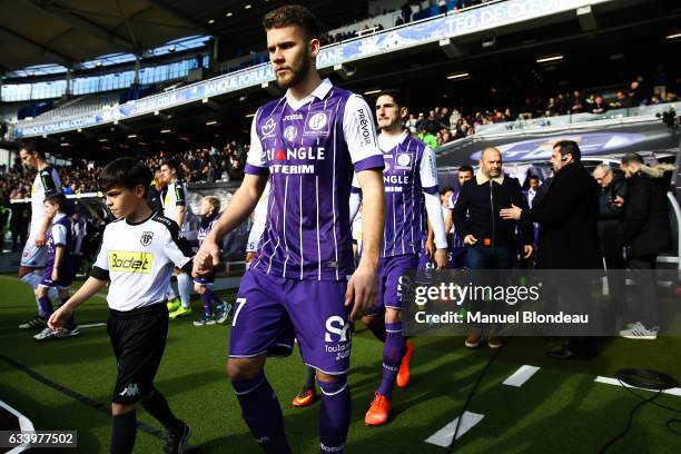 Alexis Blin of Toulouse during the Ligue 1 match between Toulouse Fc and Angers Sco at Stadium Municipal on February 5, 2017 in Toulouse, France.